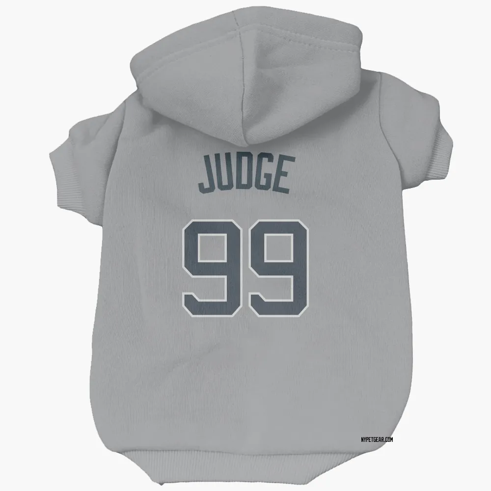 New York Yankees Aaron Judge Gray Pet Hoodie for Dog & Cat