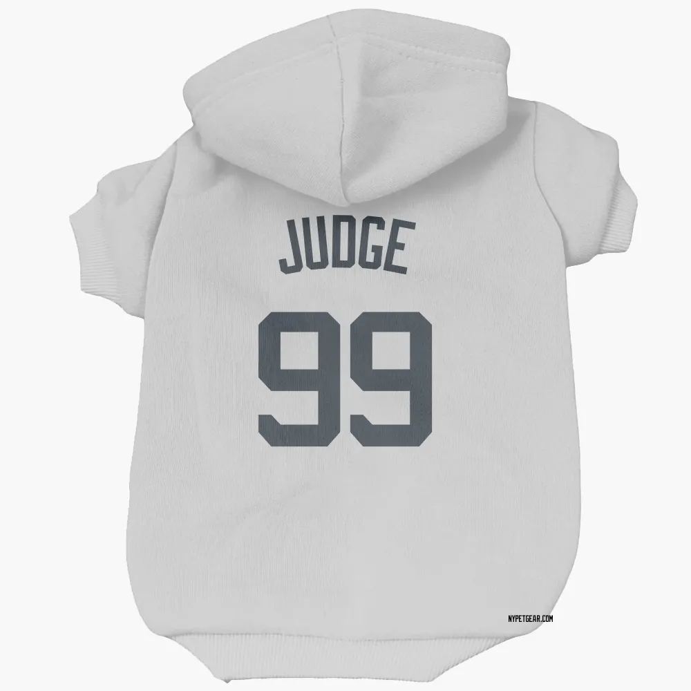 New York Yankees Aaron Judge White Pet Hoodie for Dog & Cat