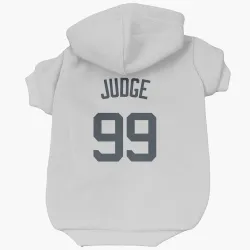 New York Yankees Aaron Judge White Pet Hoodie for Dog & Cat