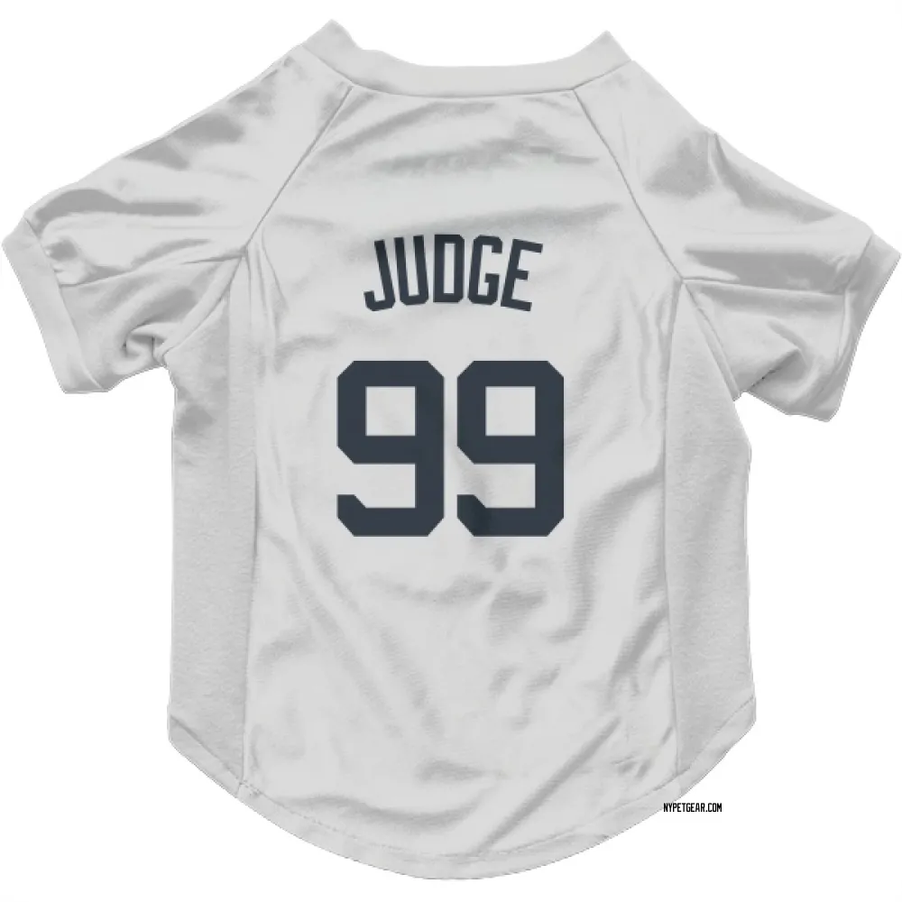 New York Yankees Aaron Judge White Pet Jersey for Dog & Cat