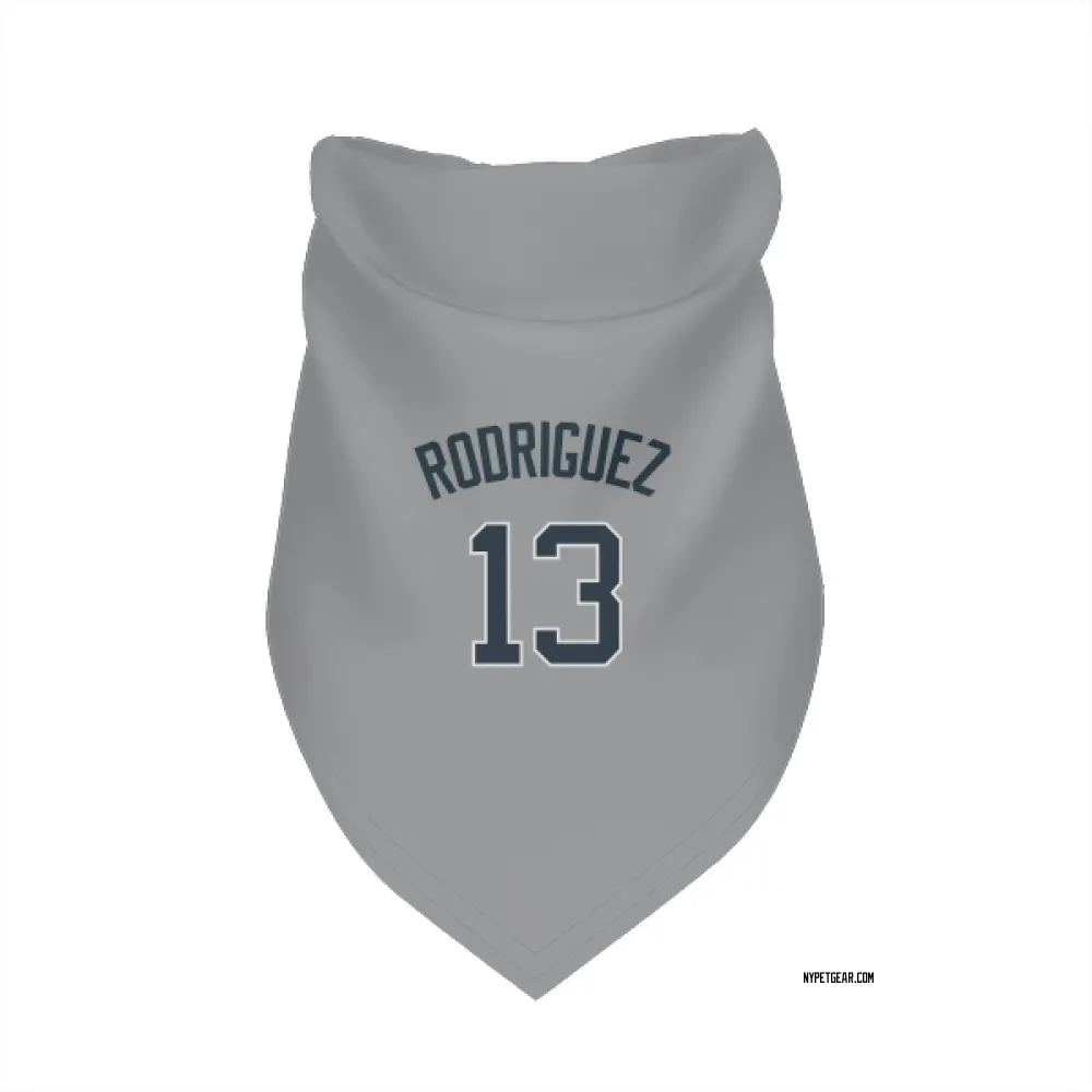 New York Yankees Alex Rodriguez Gray Pet Bandana for Dog & Cat