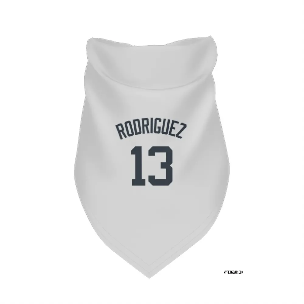 New York Yankees Alex Rodriguez White Pet Bandana for Dog & Cat
