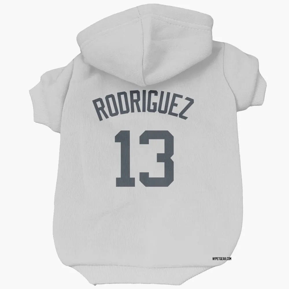New York Yankees Alex Rodriguez White Pet Hoodie for Dog & Cat