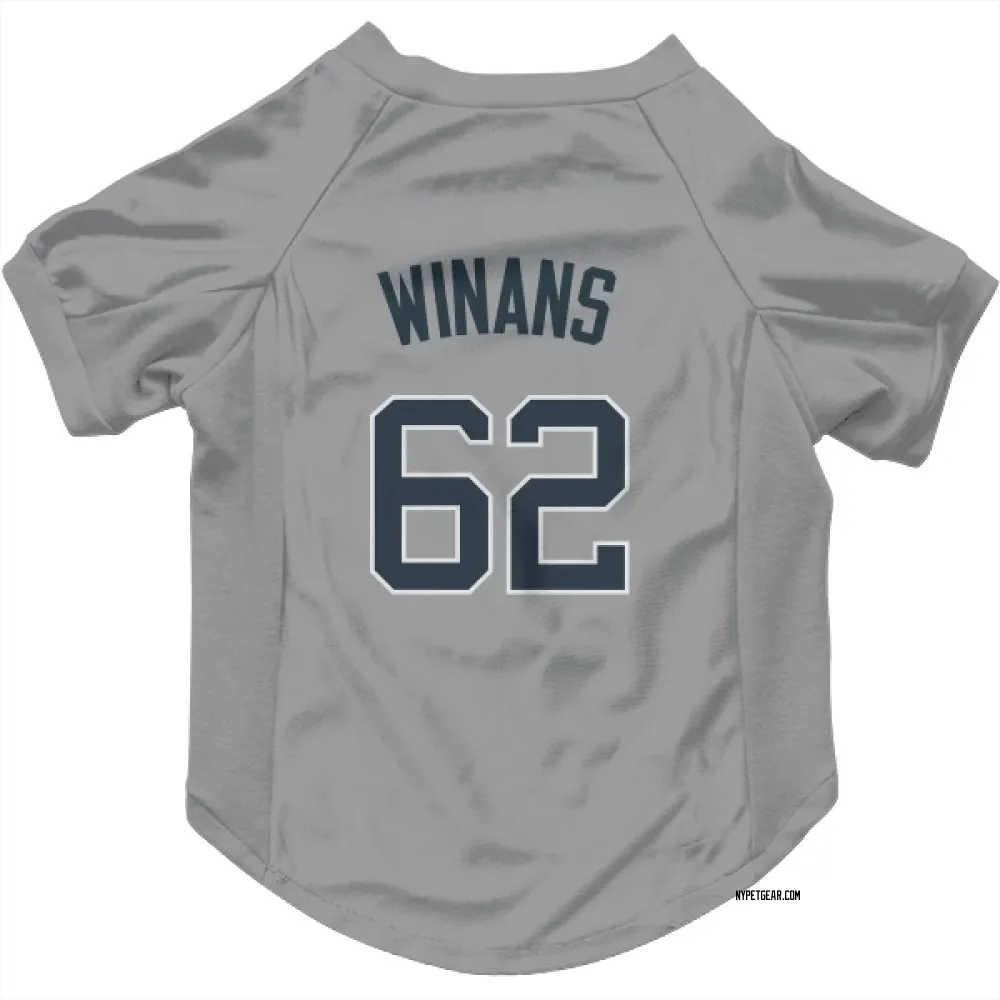 New York Yankees Allan Winans Gray Pet Jersey for Dog & Cat