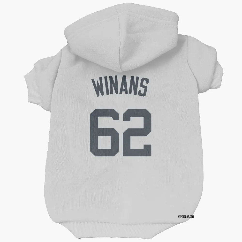 New York Yankees Allan Winans White Pet Hoodie for Dog & Cat