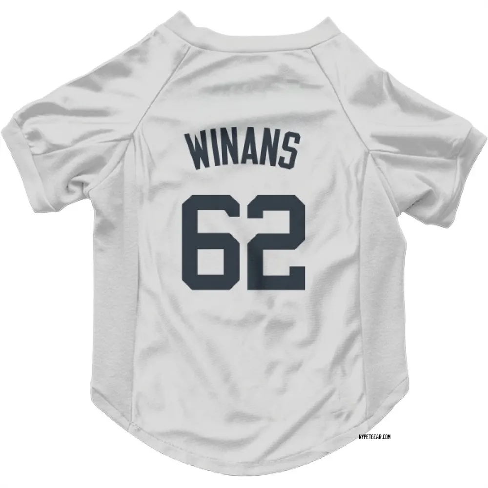 New York Yankees Allan Winans White Pet Jersey for Dog & Cat