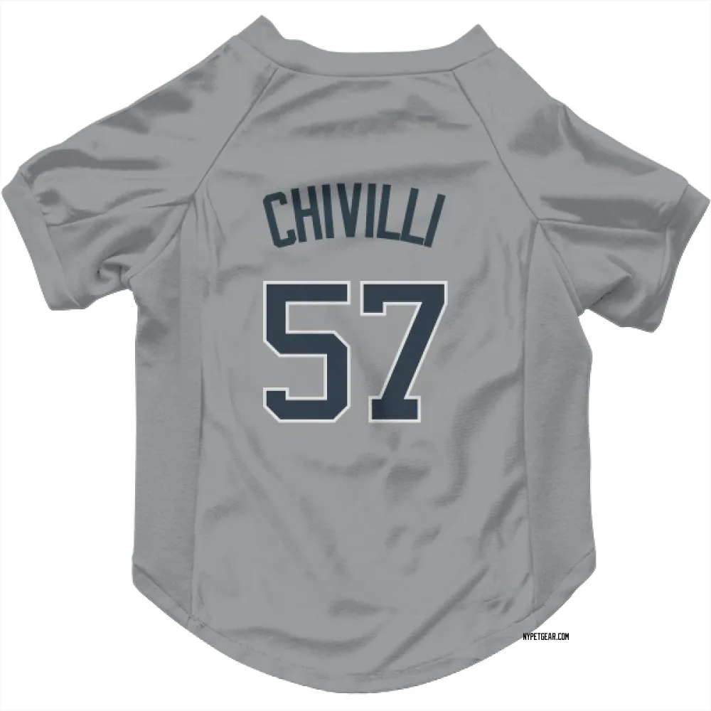 New York Yankees Angel Chivilli Gray Pet Jersey for Dog & Cat