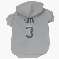 New York Yankees Babe Ruth Gray Pet Hoodie for Dog & Cat