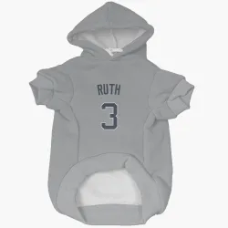 New York Yankees Babe Ruth Gray Pet Hoodie for Dog & Cat