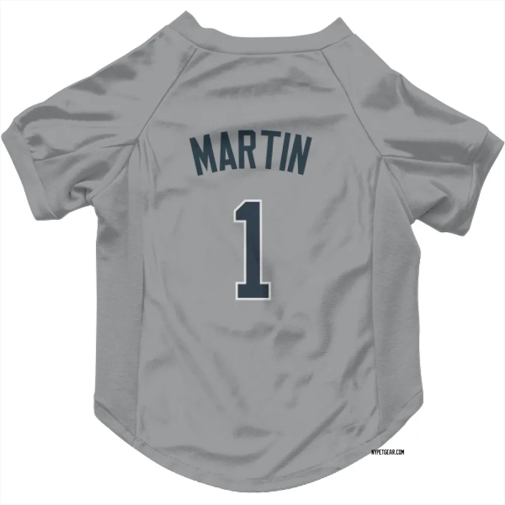 New York Yankees Billy Martin Gray Pet Jersey for Dog & Cat
