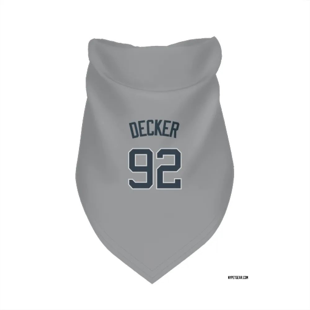 New York Yankees Brandon Decker Gray Pet Bandana for Dog & Cat