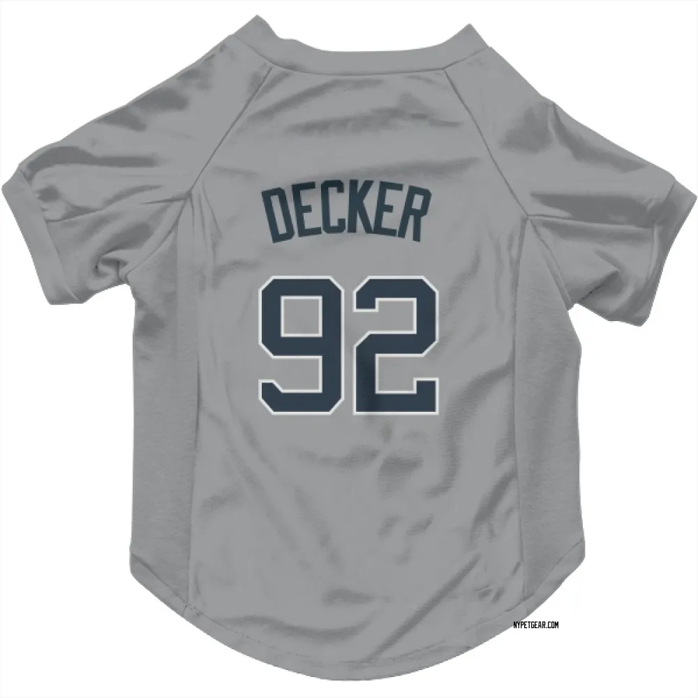 New York Yankees Brandon Decker Gray Pet Jersey for Dog & Cat