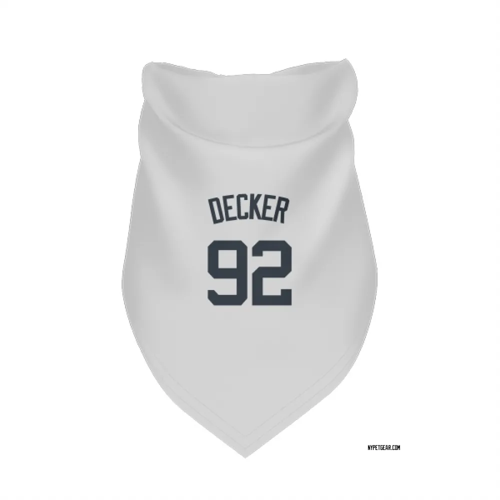 New York Yankees Brandon Decker White Pet Bandana for Dog & Cat
