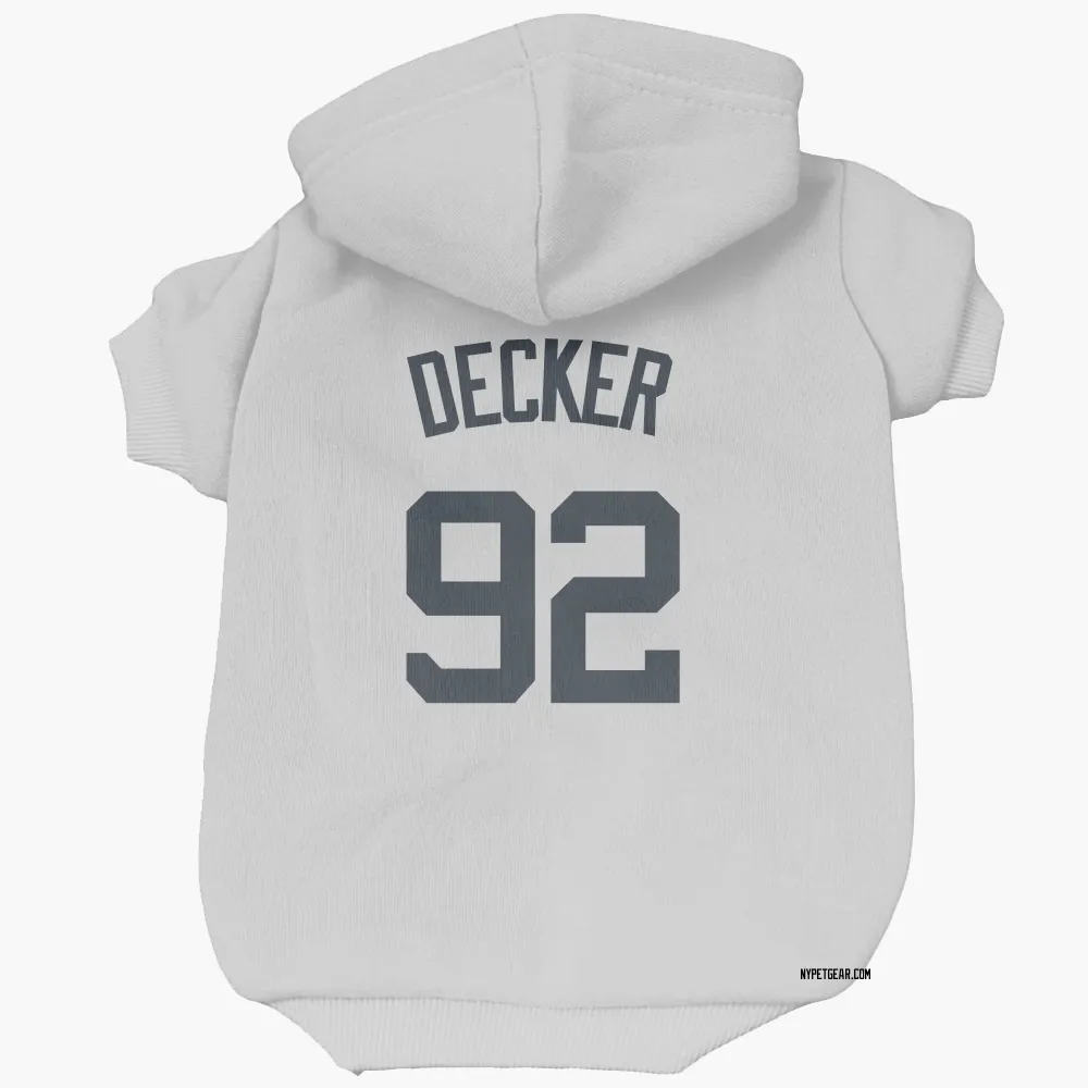 New York Yankees Brandon Decker White Pet Hoodie for Dog & Cat