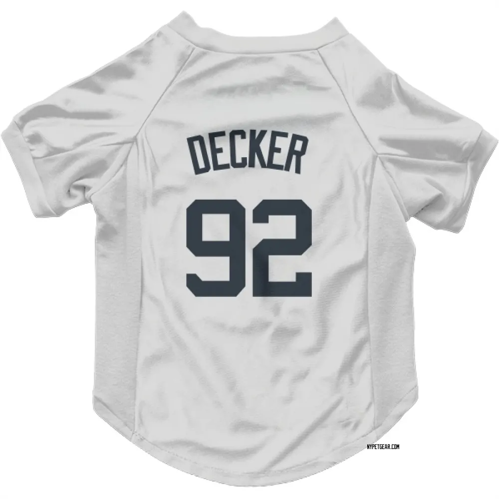 New York Yankees Brandon Decker White Pet Jersey for Dog & Cat
