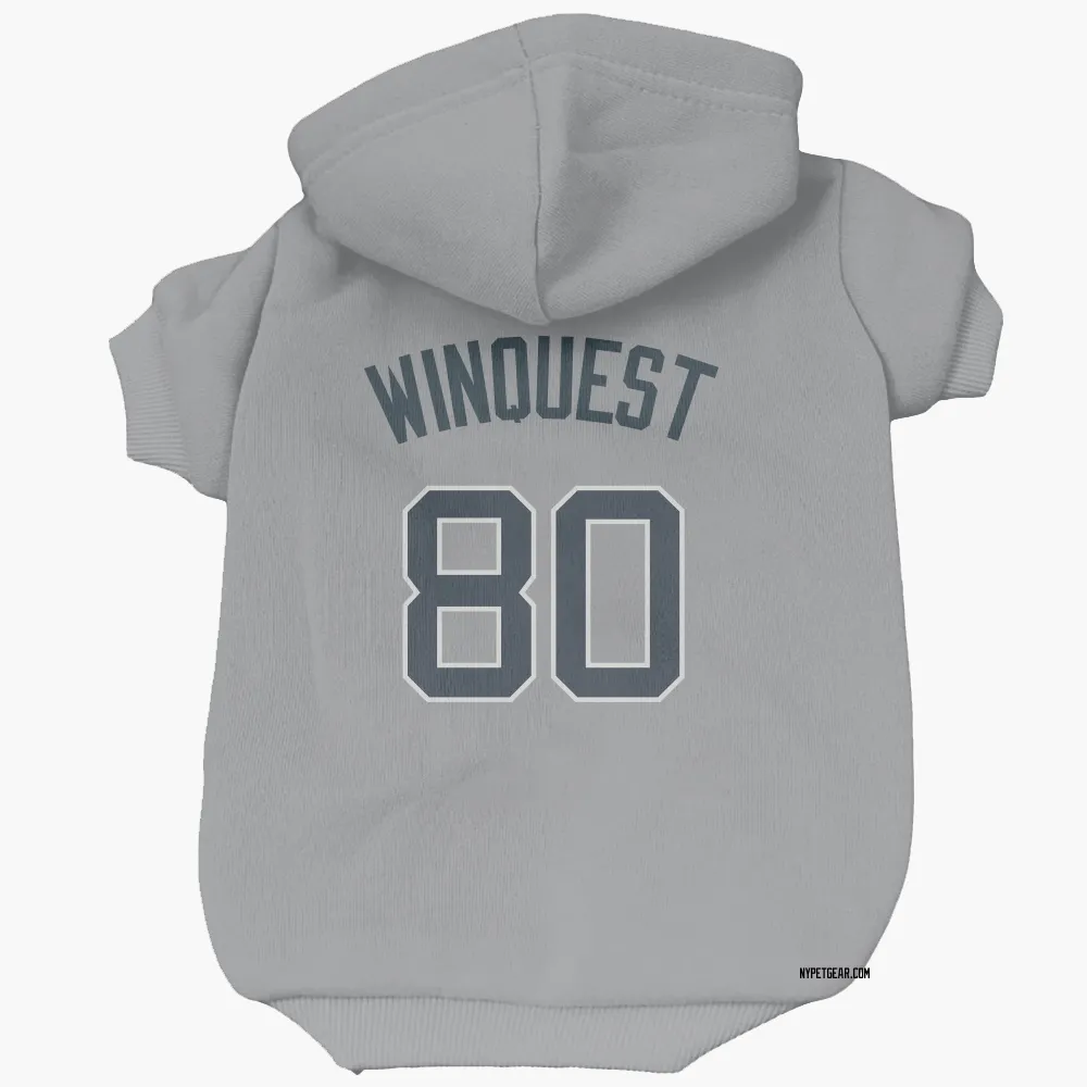 New York Yankees Cade Winquest Gray Pet Hoodie for Dog & Cat