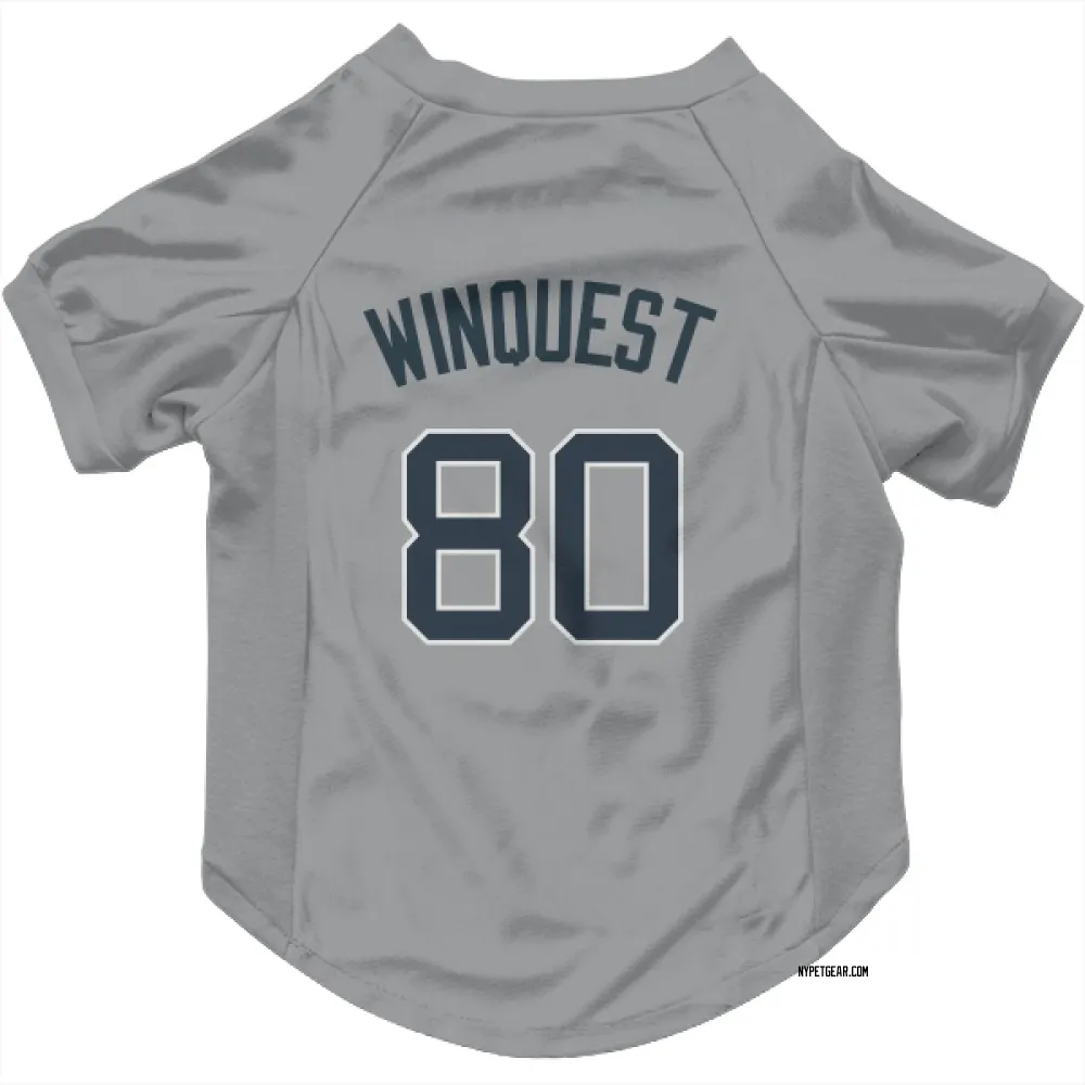 New York Yankees Cade Winquest Gray Pet Jersey for Dog & Cat