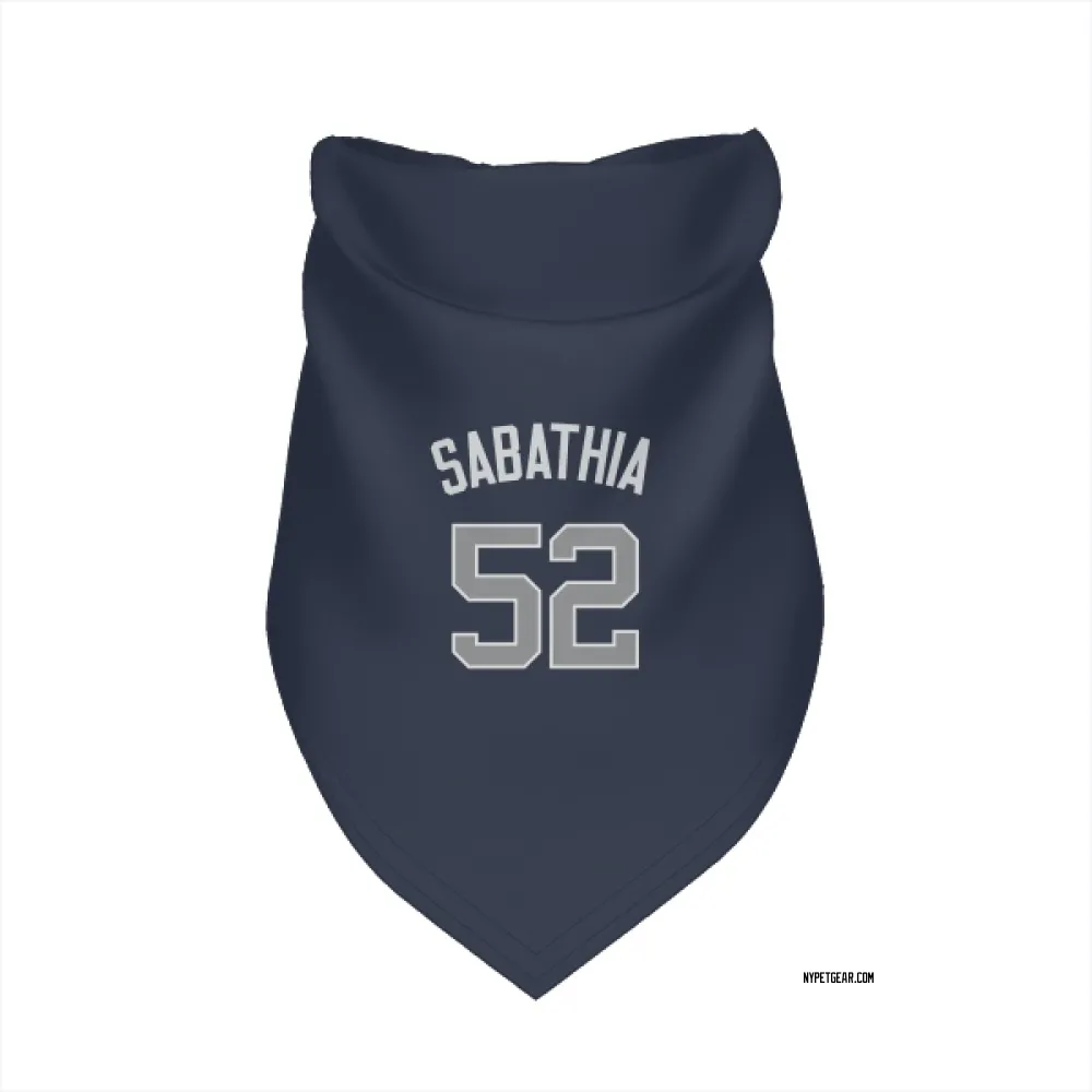 New York Yankees CC Sabathia Navy Pet Bandana for Dog & Cat