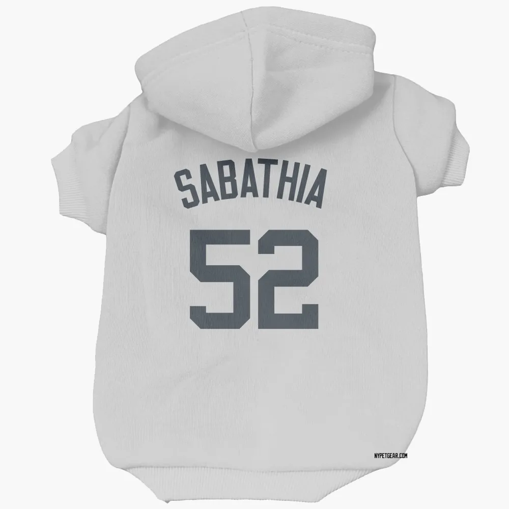 New York Yankees CC Sabathia White Pet Hoodie for Dog & Cat