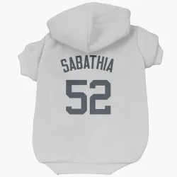 New York Yankees CC Sabathia White Pet Hoodie for Dog & Cat