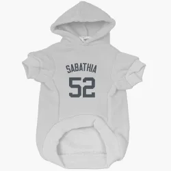 New York Yankees CC Sabathia White Pet Hoodie for Dog & Cat