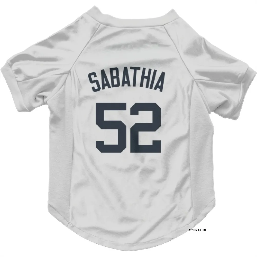 New York Yankees CC Sabathia White Pet Jersey for Dog & Cat