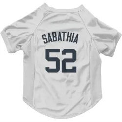 New York Yankees CC Sabathia White Pet Jersey for Dog & Cat