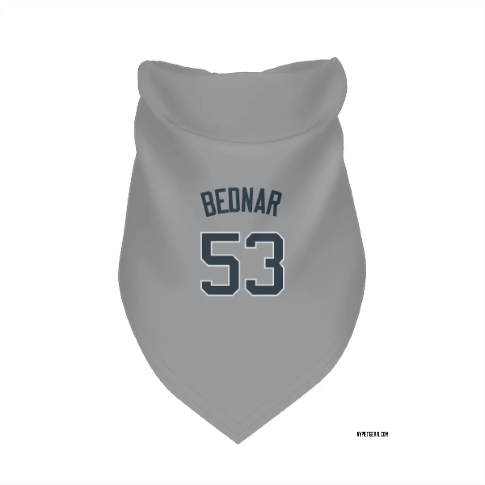 New York Yankees David Bednar Gray Pet Bandana for Dog & Cat