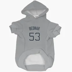 New York Yankees David Bednar Gray Pet Hoodie for Dog & Cat