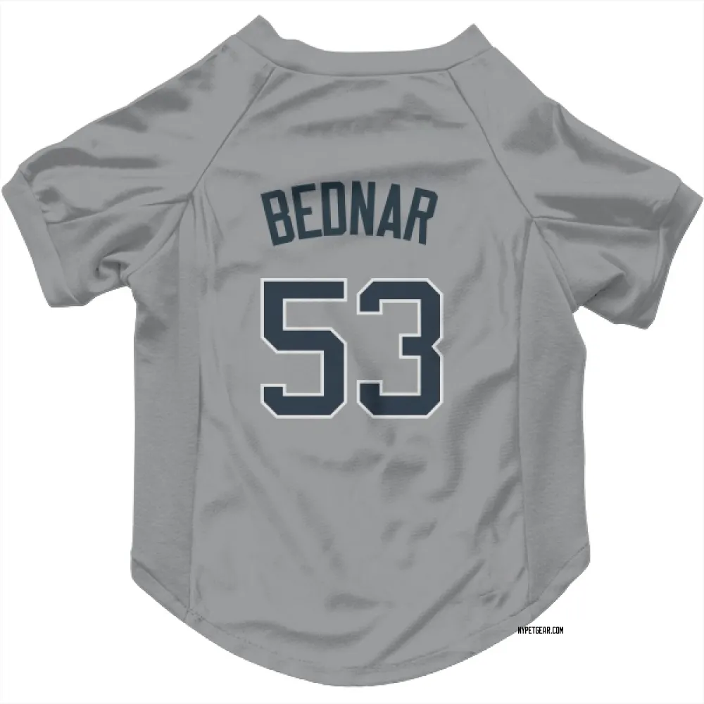 New York Yankees David Bednar Gray Pet Jersey for Dog & Cat