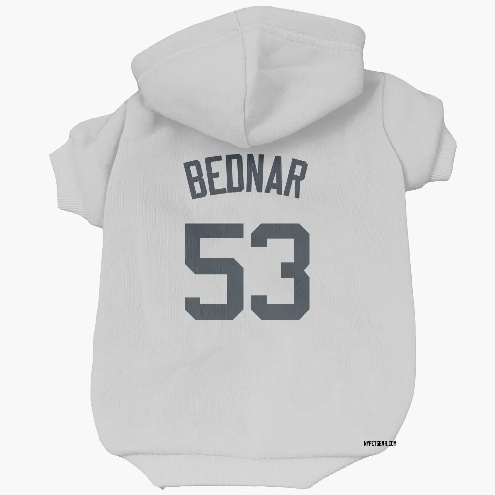 New York Yankees David Bednar White Pet Hoodie for Dog & Cat