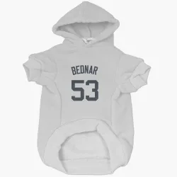 New York Yankees David Bednar White Pet Hoodie for Dog & Cat