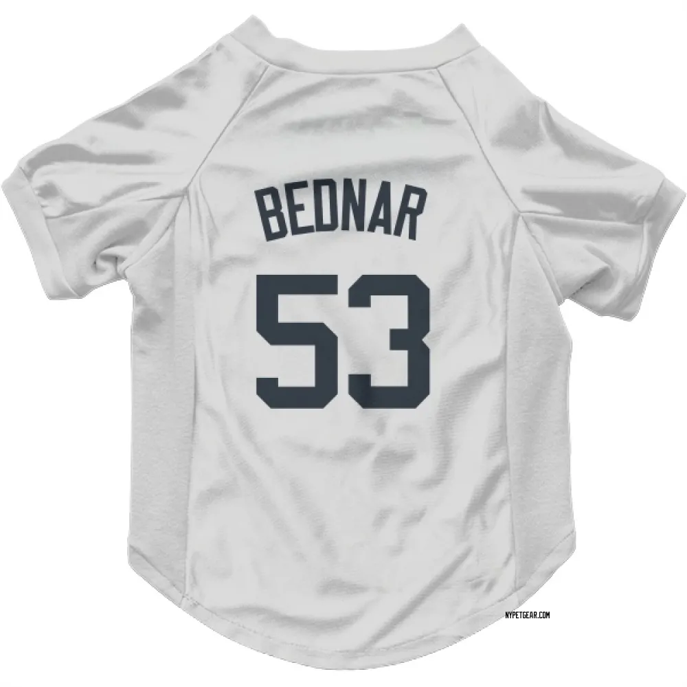 New York Yankees David Bednar White Pet Jersey for Dog & Cat