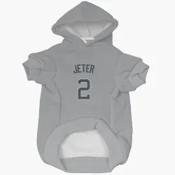 New York Yankees Derek Jeter Gray Pet Hoodie for Dog & Cat