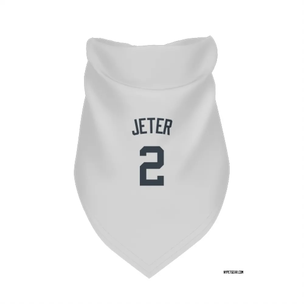New York Yankees Derek Jeter White Pet Bandana for Dog & Cat