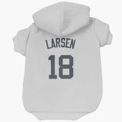 New York Yankees Don Larsen White Pet Hoodie for Dog & Cat