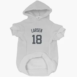 New York Yankees Don Larsen White Pet Hoodie for Dog & Cat