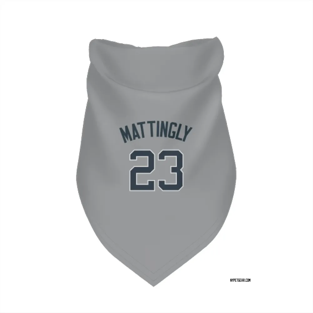 New York Yankees Don Mattingly Gray Pet Bandana for Dog & Cat