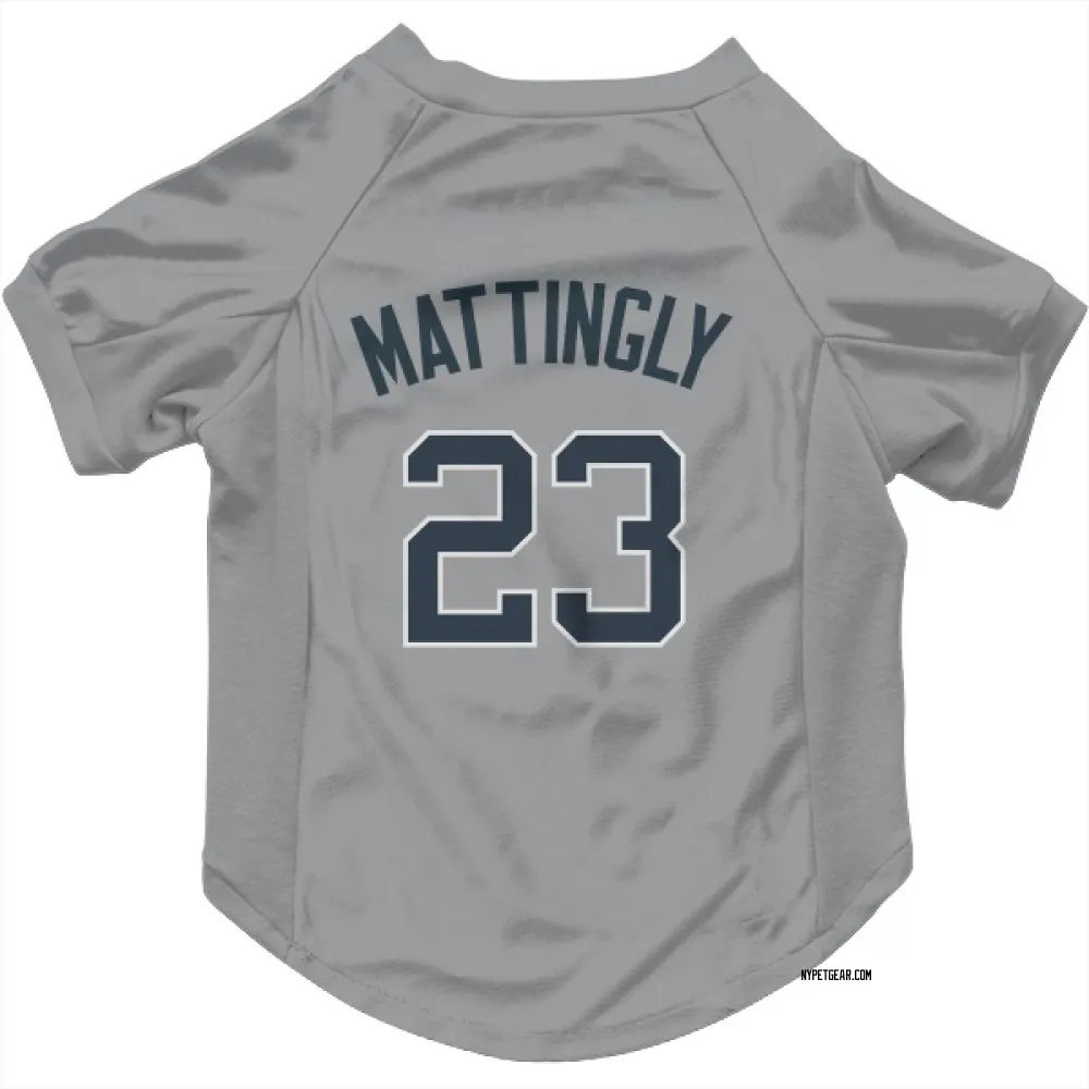New York Yankees Don Mattingly Gray Pet Jersey for Dog & Cat