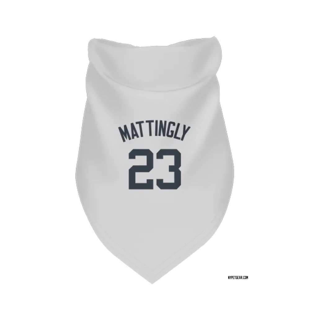 New York Yankees Don Mattingly White Pet Bandana for Dog & Cat