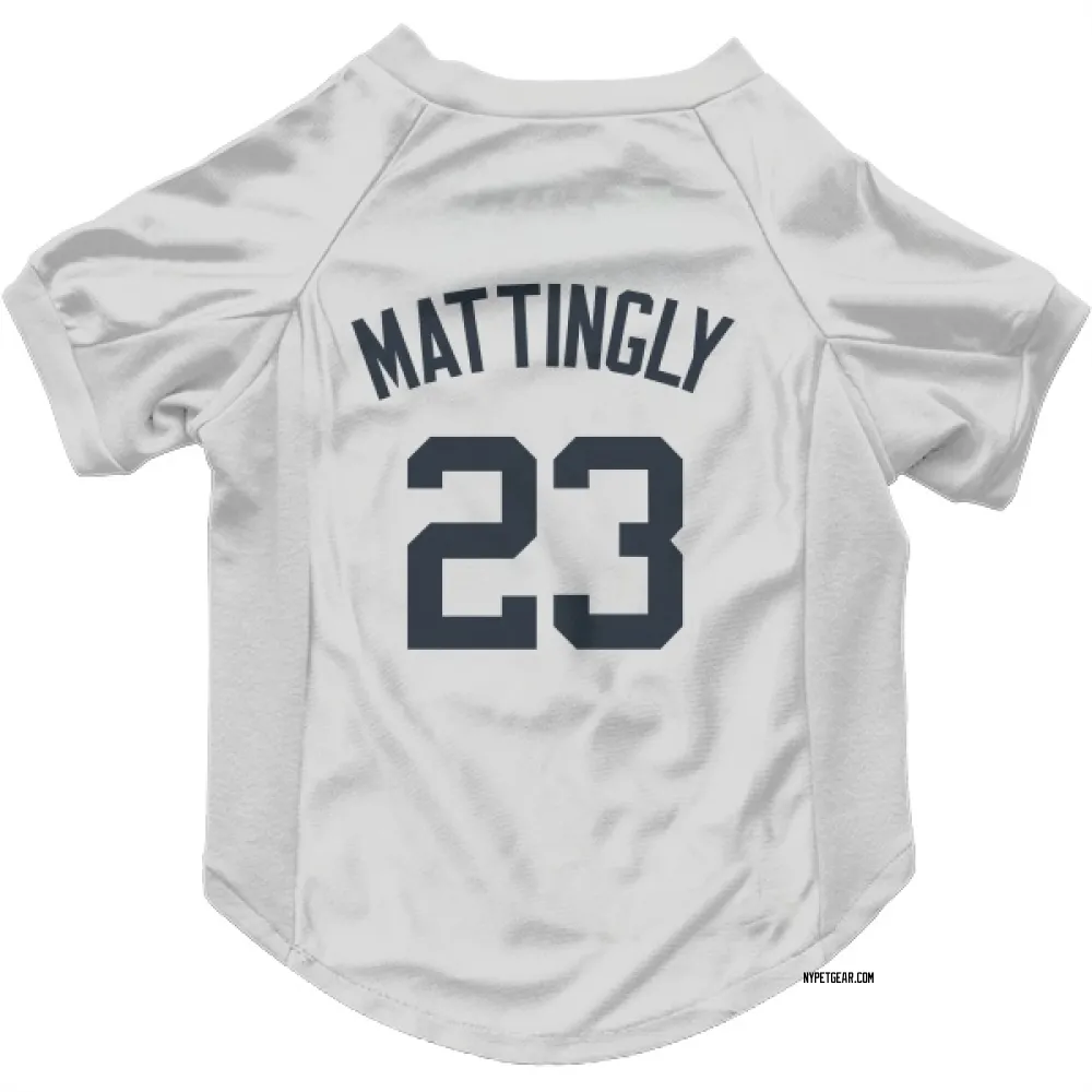 New York Yankees Don Mattingly White Pet Jersey for Dog & Cat