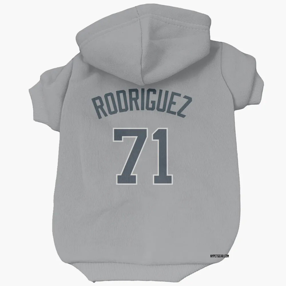 New York Yankees Elmer Rodriguez Gray Pet Hoodie for Dog & Cat