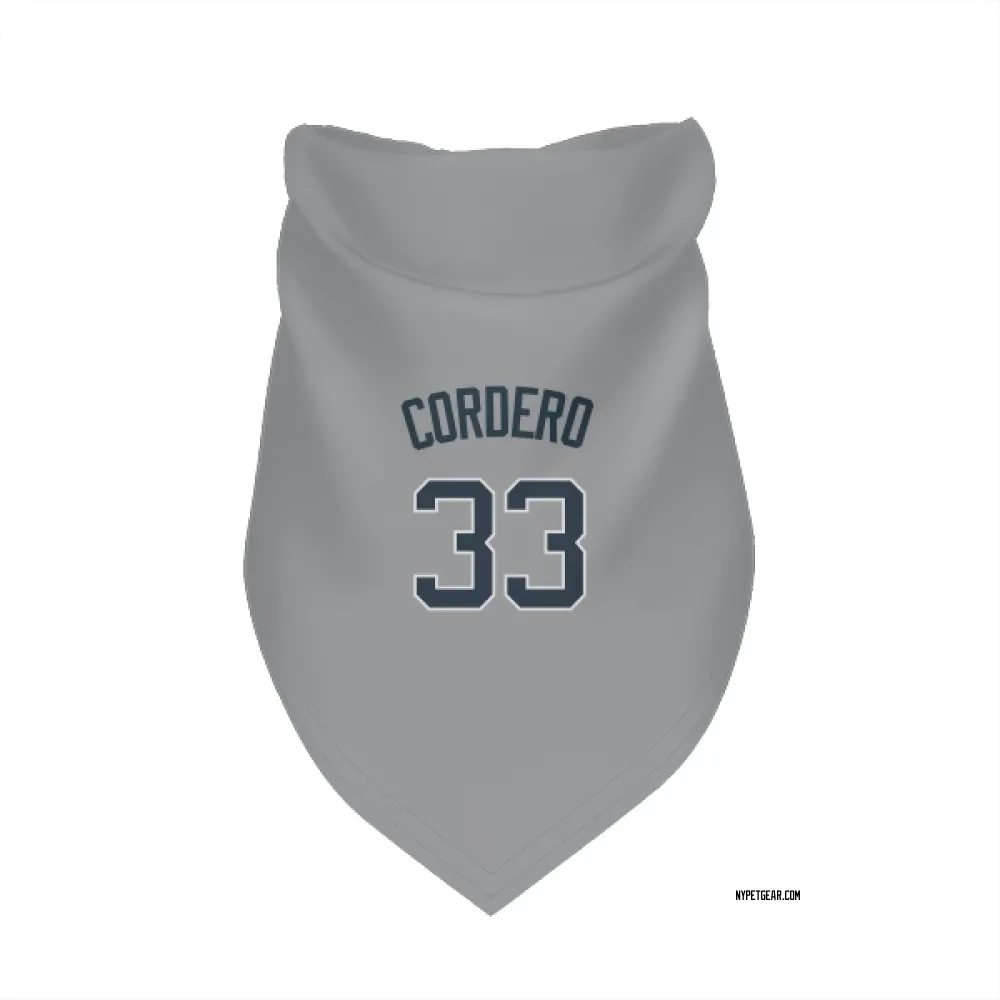 New York Yankees Franchy Cordero Gray Pet Bandana for Dog & Cat