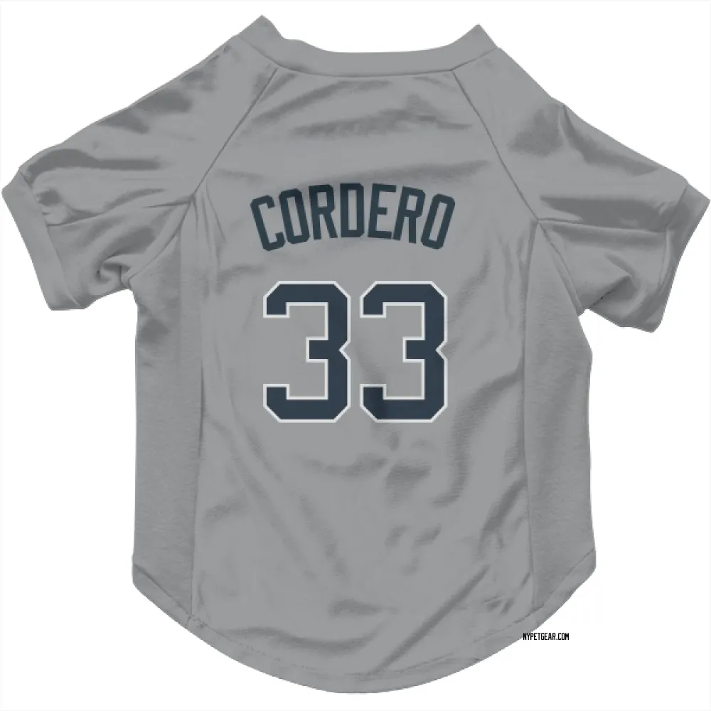New York Yankees Franchy Cordero Gray Pet Jersey for Dog & Cat
