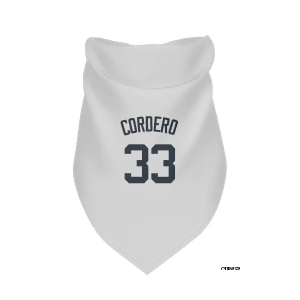 New York Yankees Franchy Cordero White Pet Bandana for Dog & Cat