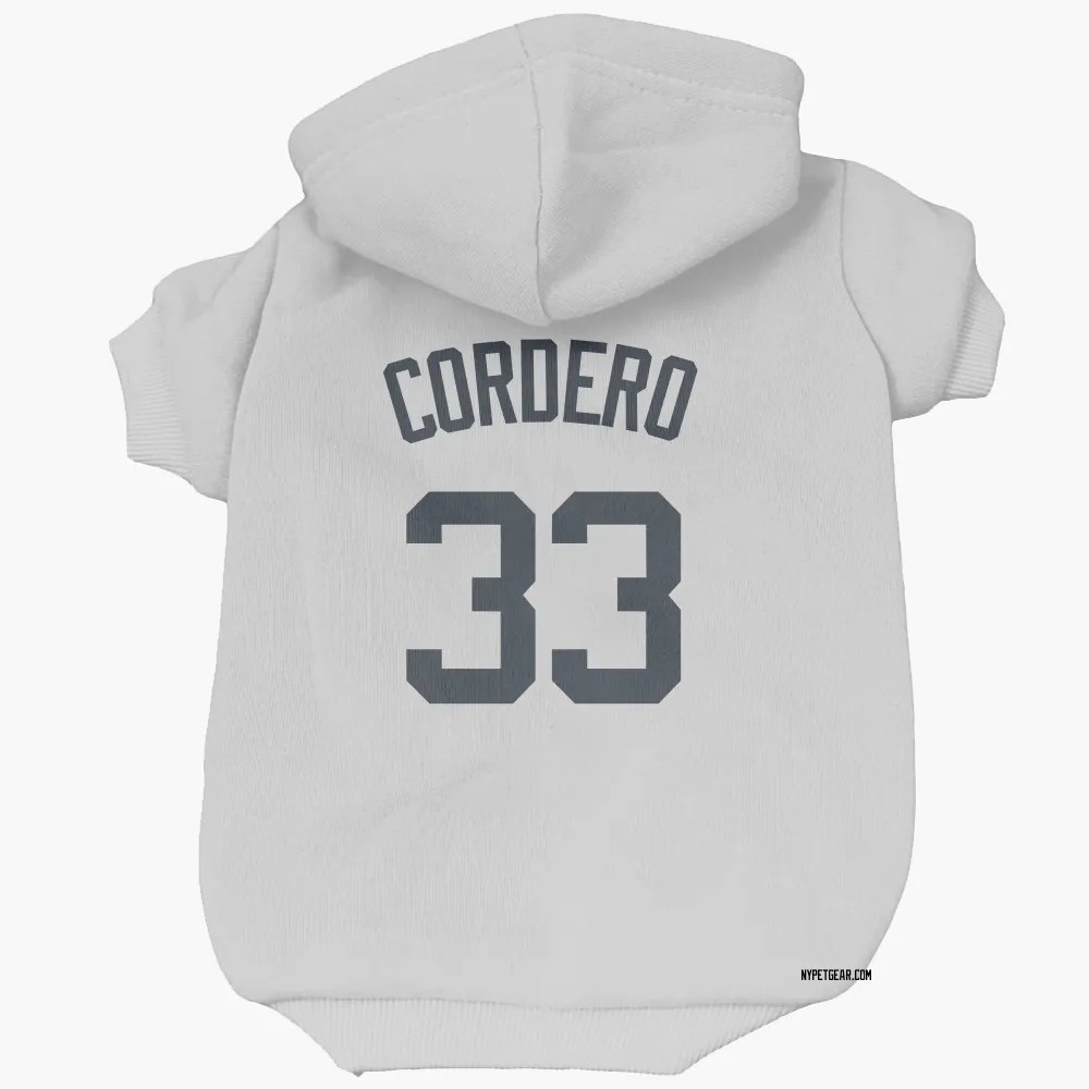 New York Yankees Franchy Cordero White Pet Hoodie for Dog & Cat
