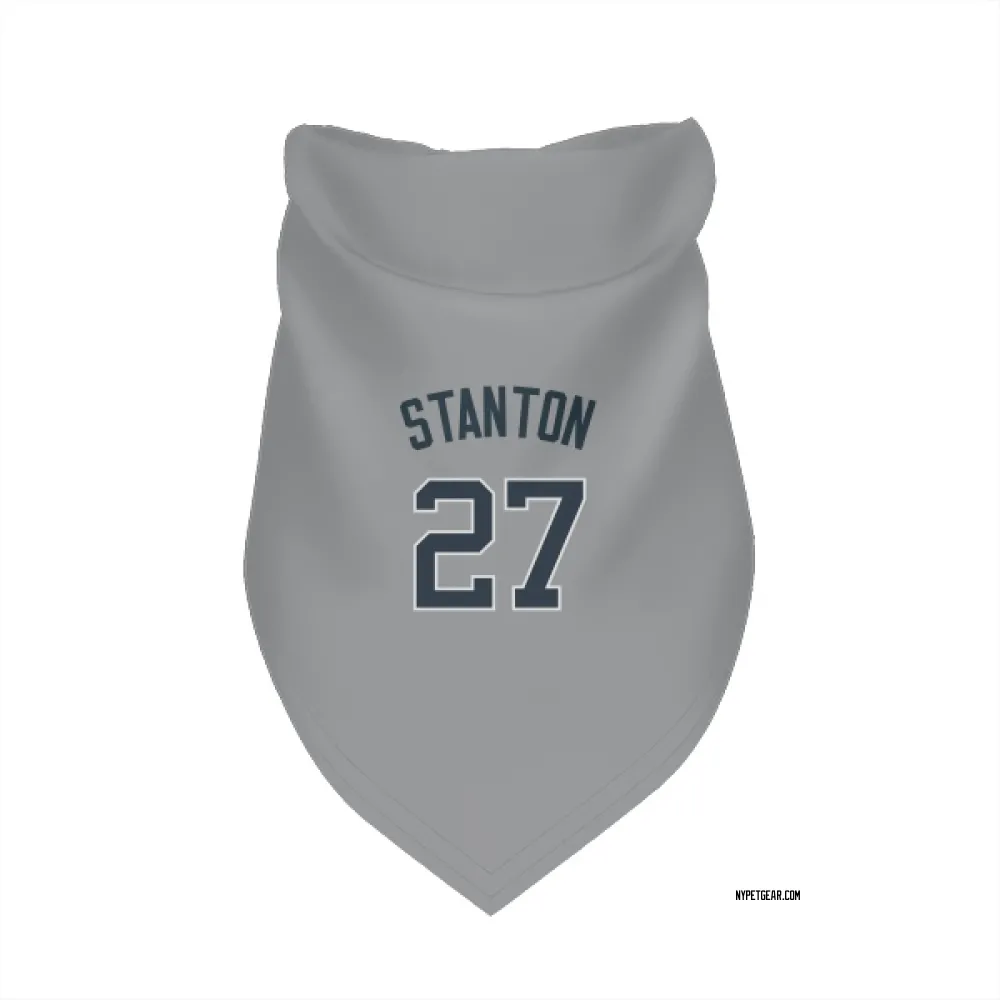 New York Yankees Giancarlo Stanton Gray Pet Bandana for Dog & Cat