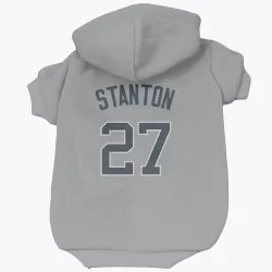 New York Yankees Giancarlo Stanton Gray Pet Hoodie for Dog & Cat