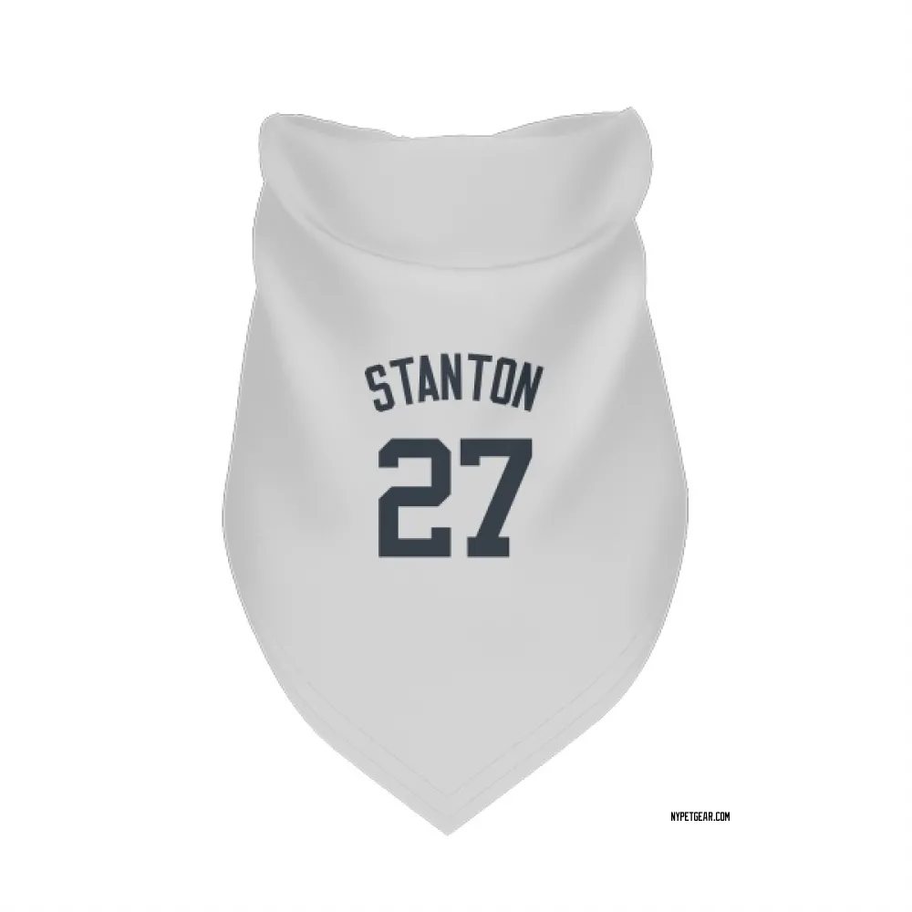 New York Yankees Giancarlo Stanton White Pet Bandana for Dog & Cat