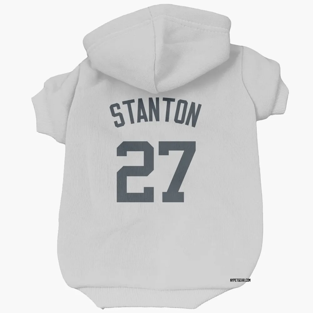 New York Yankees Giancarlo Stanton White Pet Hoodie for Dog & Cat
